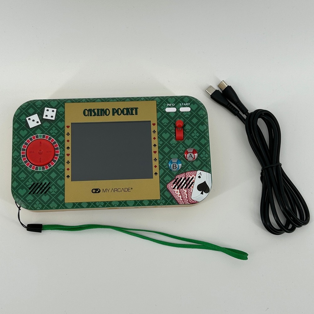 My Arcade Casino Pocket Player Max Handheld Game DGUN-3948 USB-C TESTED WORKS